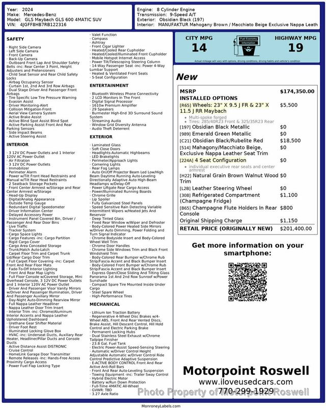 2024 Mercedes-Benz GLS Maybach GLS 600 4MATIC SUV - 22938141 - 52