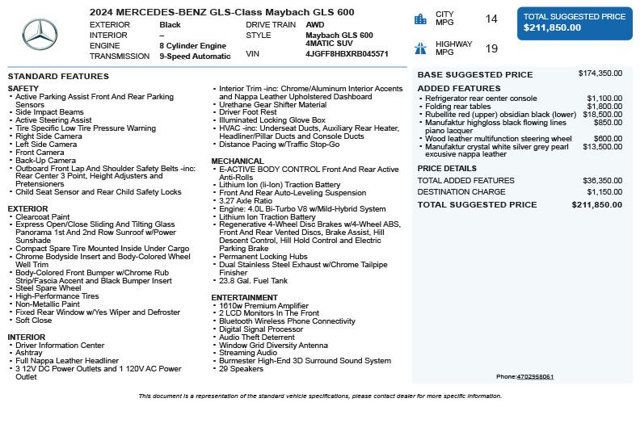 2024 Mercedes-Benz GLS Maybach GLS 600 4MATIC SUV - 22994223 - 2