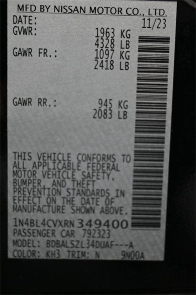 2024 Nissan Altima 2.5 SR Sedan - 22924882 - 3