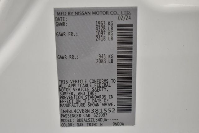 2024 Nissan Altima 2.5 SR Sedan - 22996398 - 39