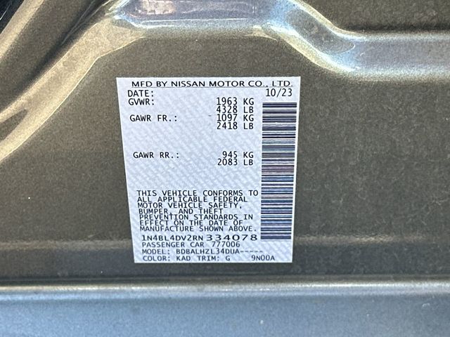 2024 Nissan Altima 2.5 SV Sedan - 23006696 - 21