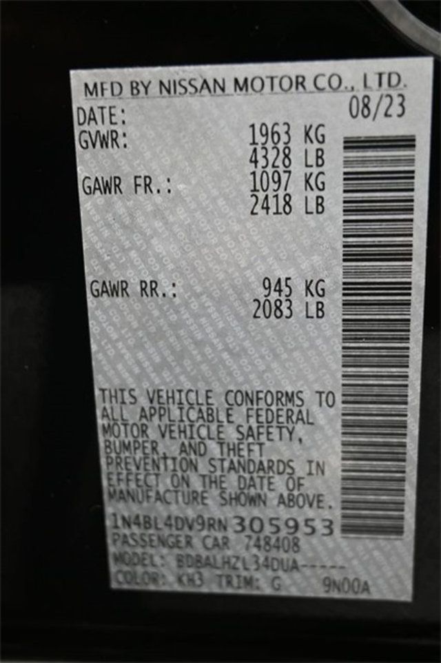 2024 Nissan Altima 2.5 SV Sedan - 22960916 - 6