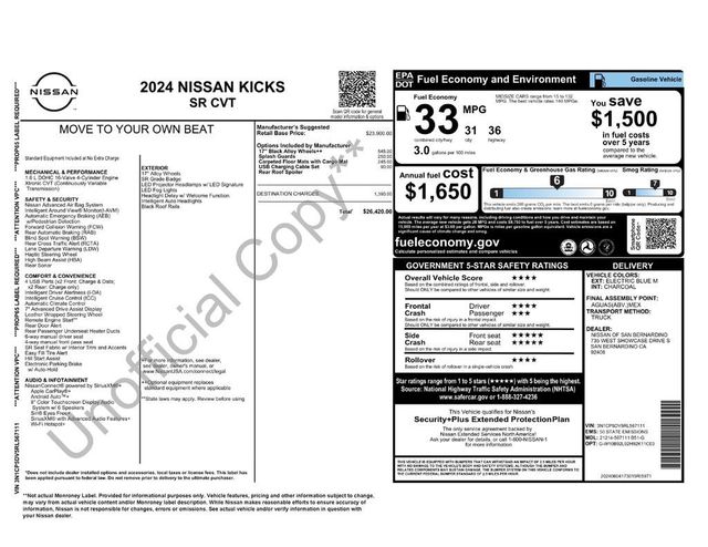 2024 Nissan Kicks SR FWD - 23023074 - 5