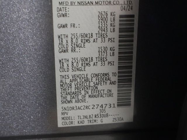 2024 Nissan Pathfinder S 4WD - 22951702 - 47