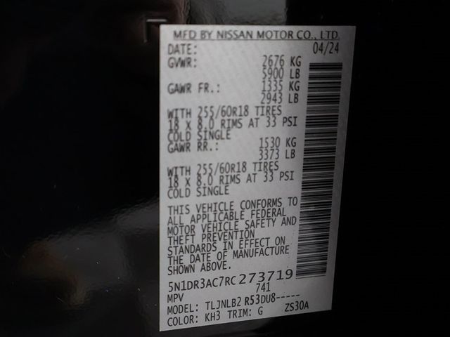 2024 Nissan Pathfinder S 4WD - 22952174 - 47