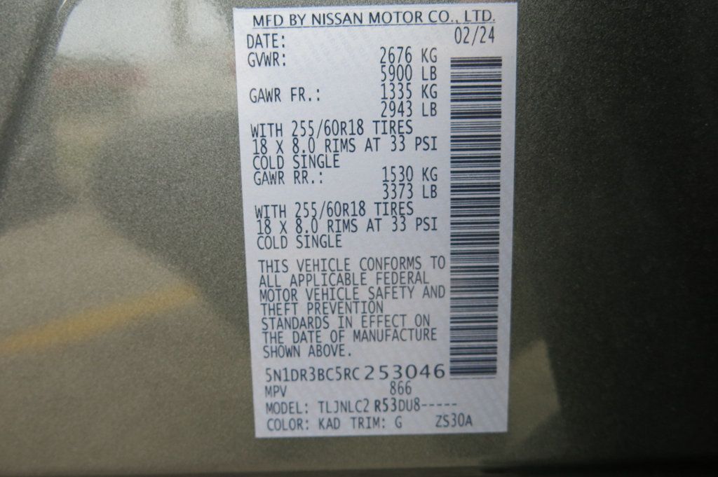 2024 Nissan Pathfinder SV 4WD - 22912426 - 35