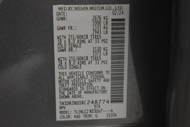 2024 Nissan Pathfinder SV 4WD - 22995956 - 42