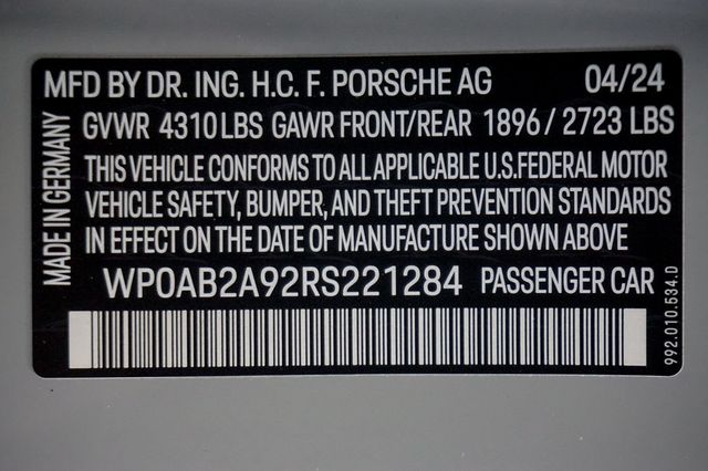 2024 Porsche 911 *7-Speed Manual* *PCCB* *FAL* *Sport-Design Pkg* *High $ MSRP* - 22919757 - 19