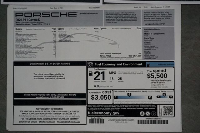 2024 Porsche 911 *7-Speed Manual* *PCCB* *FAL* *Sport-Design Pkg* *High $ MSRP* - 22919757 - 90