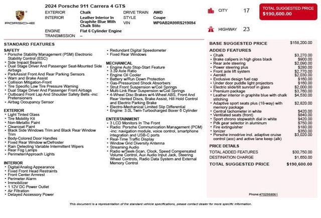 2024 Porsche 911 Carrera 4 GTS Coupe - 23060991 - 2