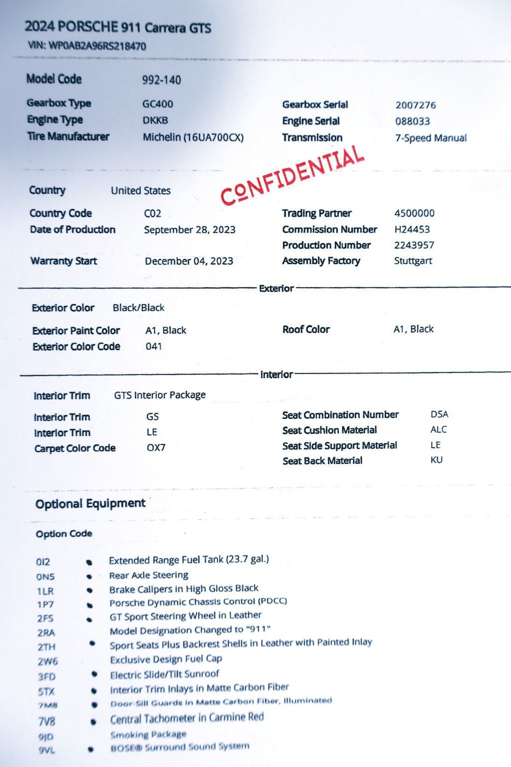 2024 Porsche 911 CARRERA GTS CPE BLACK...Only 1,288 Miles...Rare 7sp Manual GTS!  - 22900603 - 19