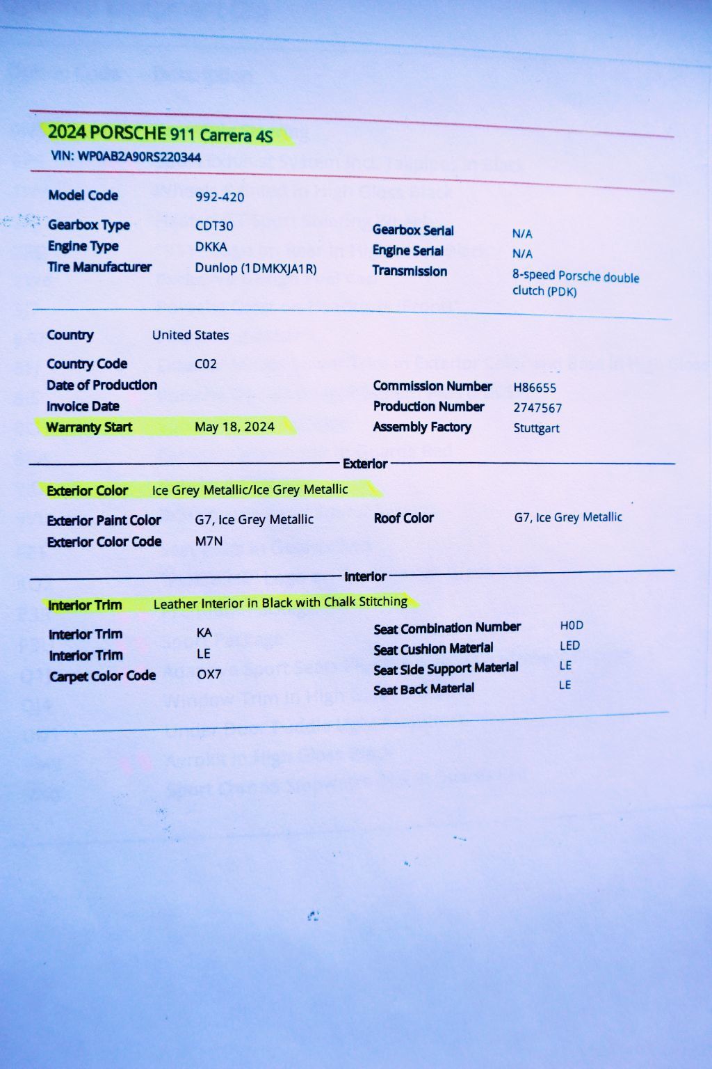 2024 Porsche CARRERA 4S AEROKIT ICE GREY...4,171 Miles...Rare 4S AEROKIT!!  - 22782616 - 20
