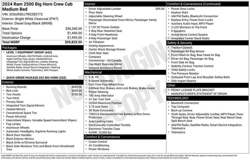 2024 Ram 2500 Big Horn 4x4 Crew Cab 6'4" Box - 22994185 - 5