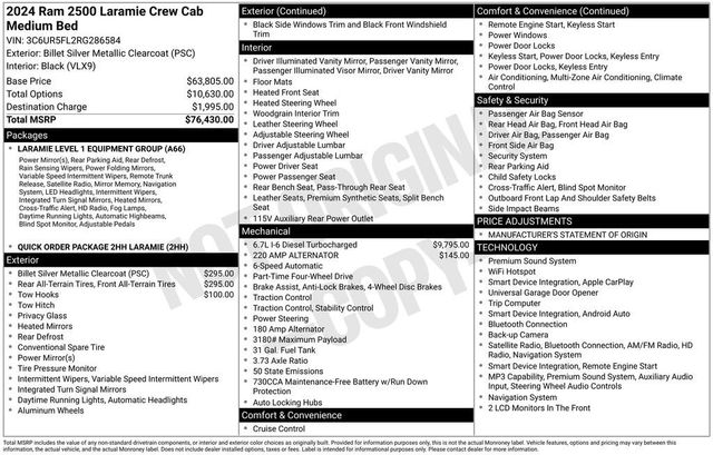 2024 Ram 2500 Laramie 4x4 Crew Cab 6'4" Box - 23024894 - 5