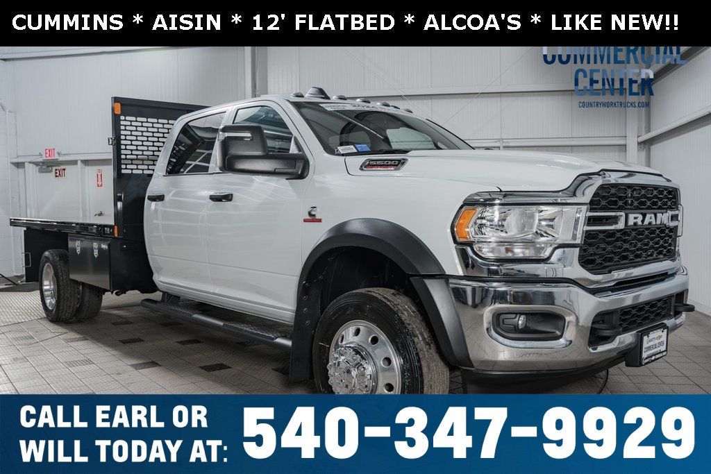 2024 Ram 5500 Chassis Cab 5500 CREW 4X4 * 6.7 CUMMINS * AISIN * 12' FLATBED W/BOXES - 22754300 - 0