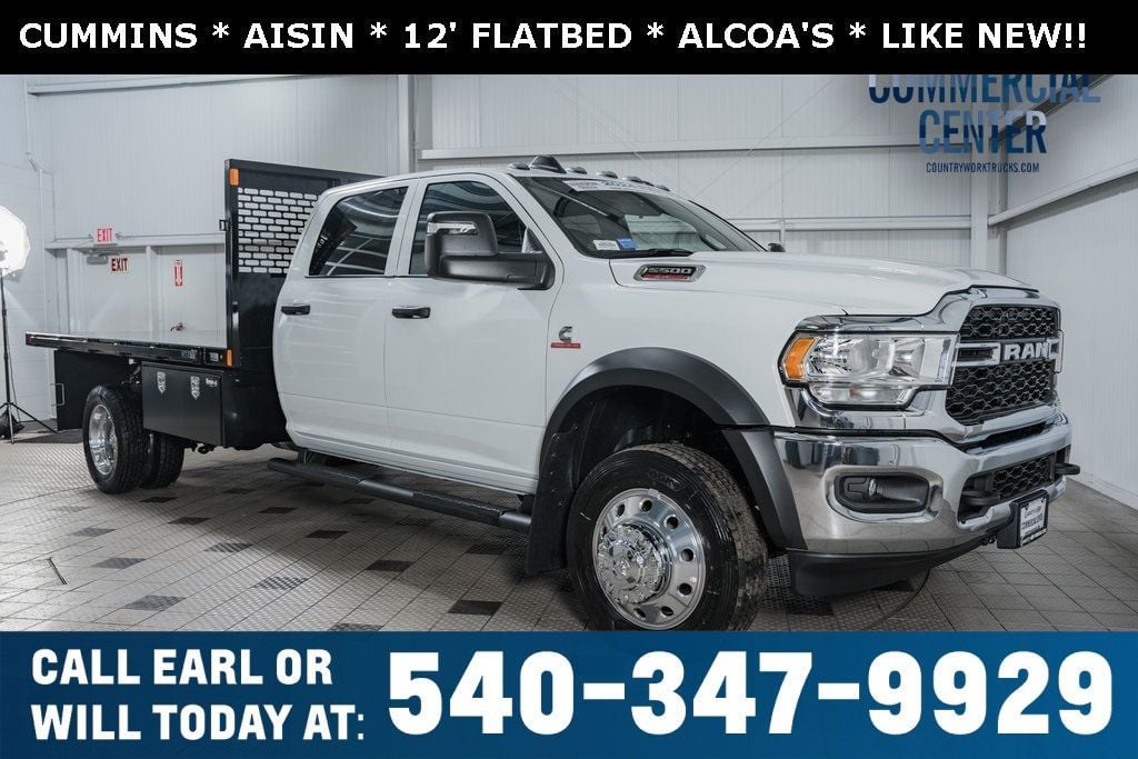 2024 Ram 5500 Chassis Cab 5500 CREW 4X4 * 6.7 CUMMINS * AISIN * 12' FLATBED W/BOXES - 22754341 - 0