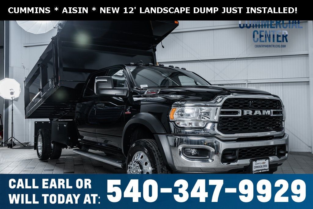 2024 Ram 5500 Chassis Cab 5500 CREW 4X4 * 6.7 CUMMINS * AISIN * NEW 12' LANDSCAPE DUMP - 22678689 - 0