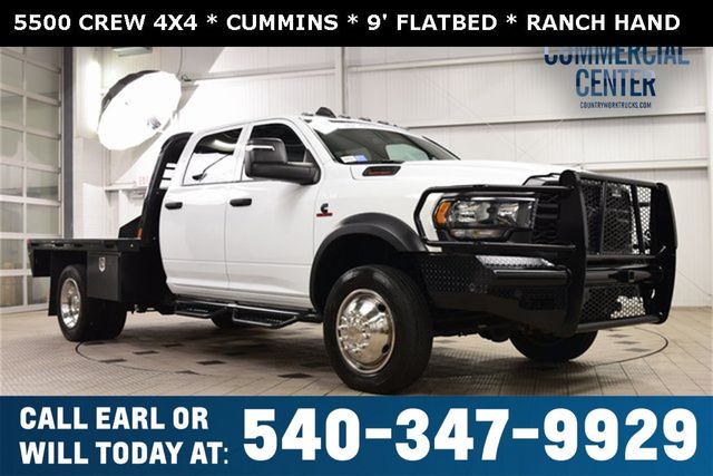 2024 Ram 5500 Chassis Cab 5500 CREW 4X4 * CUMMINS * 9' FLATBED * 2K MILES - 22949957 | Video 1