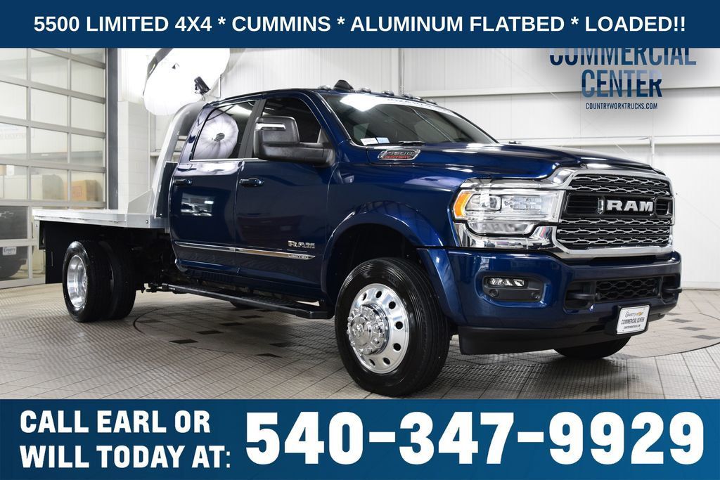 2024 Ram 5500 Chassis Cab 5500 CREW LIMITED 4X4 * CUMMINS * 9' ALUMINUM FLATBED * LOADED - 23060301 | Video 1