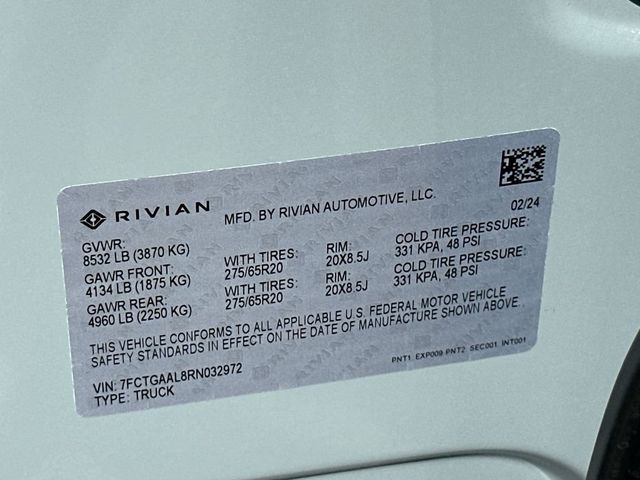 2024 Rivian R1T Launch Edition Quad-Motor Large Pack - 22984131 - 21