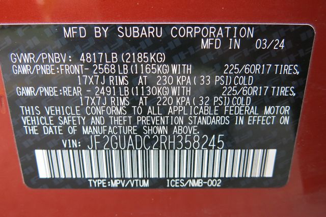 2024 Subaru Crosstrek Premium AWD - 23028985 - 35