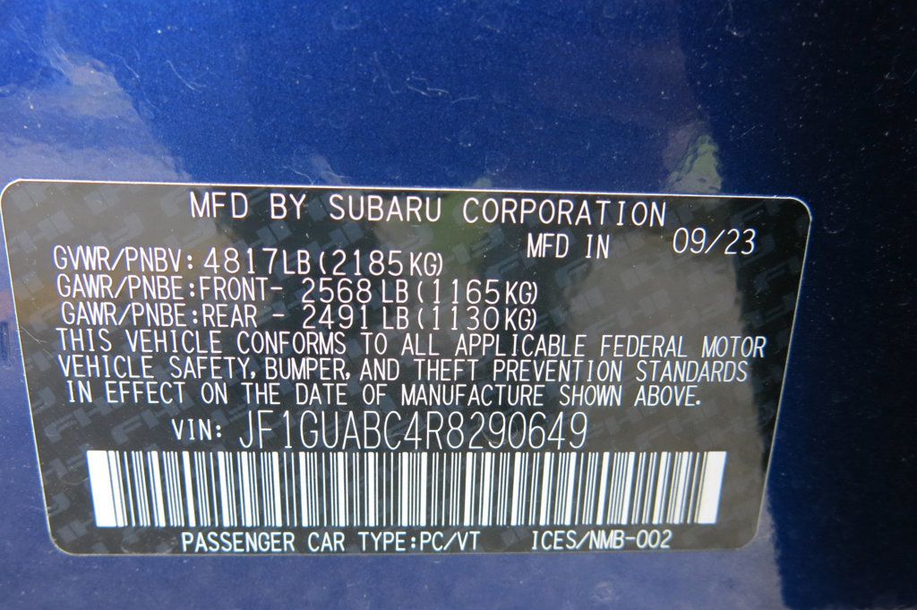 2024 Subaru Impreza AWD - 22909164 - 35