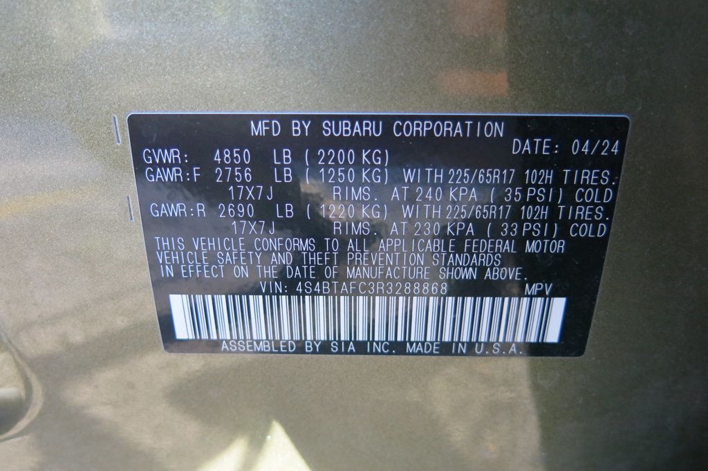 2024 Subaru Outback Premium AWD - 23087539 - 35