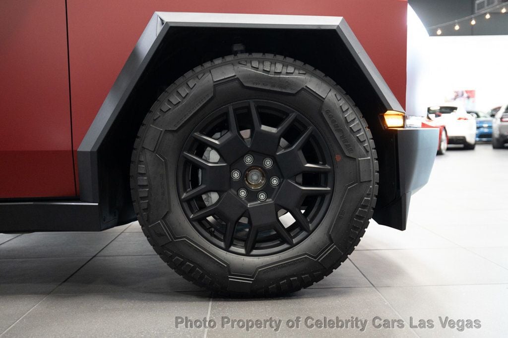 2024 Tesla Cybertruck Foundation Series, matte burgundy vinyl wrap   - 22575883 - 36