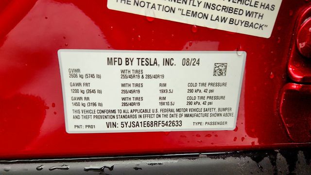 2024 Tesla Model S Plaid AWD - 23001234 - 24