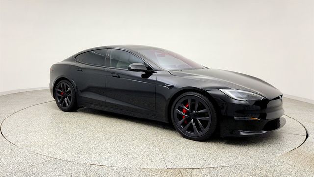 2024 Tesla Model S Plaid AWD w/ 21'' Wheels & Cream Vegan Leather Interior - 23007486 - 2