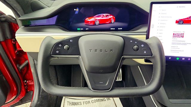 2024 Tesla Model S Plaid AWD w/ Cream Vegan Leather & Yoke Steering Wheel - 23001234 - 12