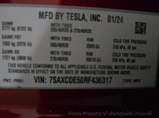 2024 Tesla Model X AWD - 22935172 - 4
