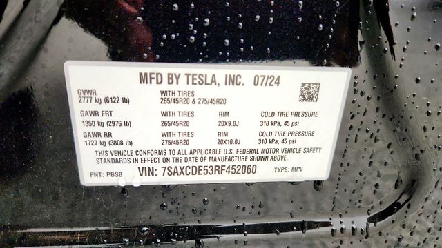 2024 Tesla Model X AWD w/ Falcon Wing Doors & 20'' Cyberstream Wheels - 22999365 - 22