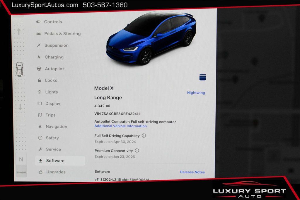 2024 Tesla Model X LONG RANGE AWD **LOW 4,000 Miles** 6-Passenger Buckets - 22404426 - 4