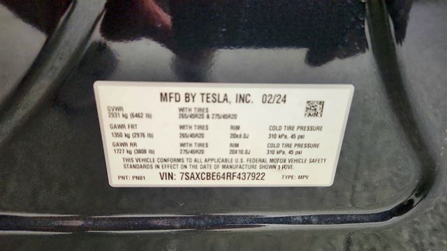 2024 Tesla Model X Plaid AWD w/ White & Black Vegan Leather Interior - 23081747 - 30