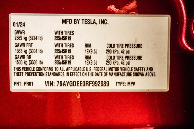2024 Tesla Model Y Long Range AWD - 23059753 - 33