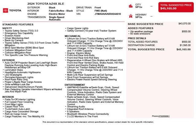 2024 Toyota bZ4X XLE FWD - 23031035 - 2