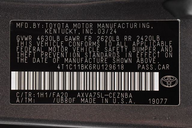 2024 Toyota Camry LE Automatic AWD - 22999600 - 36