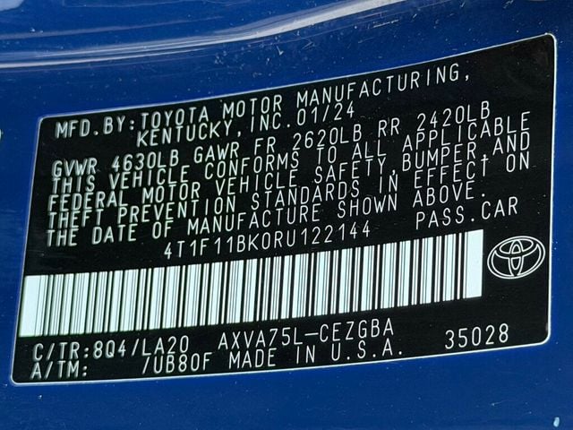2024 Toyota Camry XLE Automatic AWD - 23034364 - 45