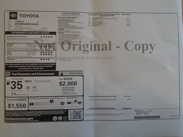 2024 Toyota Corolla LE CVT - 23063767 - 33