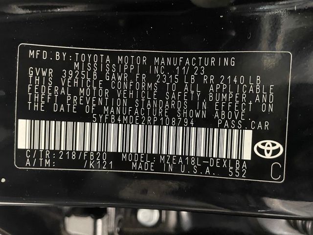 2024 Toyota Corolla LE CVT - 22973087 - 46