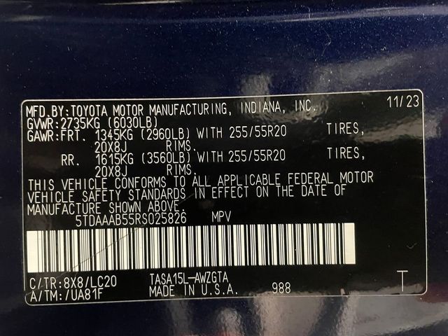 2024 Toyota Grand Highlander Limited AWD - 22954591 - 50