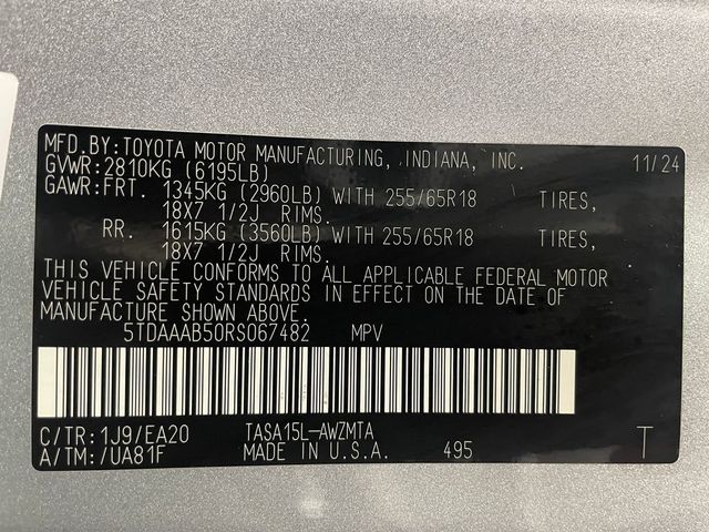 2024 Toyota Grand Highlander XLE AWD - 22975362 - 50