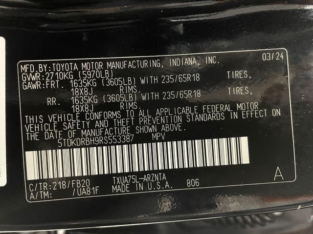 2024 Toyota Highlander LE AWD - 22850771 - 51