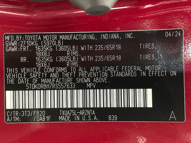 2024 Toyota Highlander LE AWD - 22870261 - 50