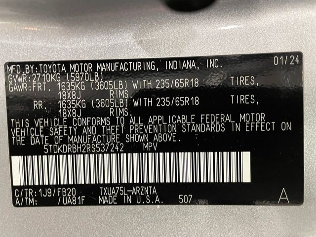 2024 Toyota Highlander LE AWD - 23002659 - 49