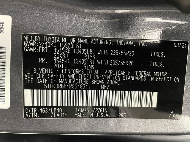 2024 Toyota Highlander Limited AWD - 22979766 - 49