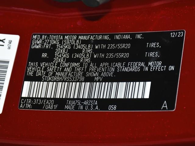 2024 Toyota Highlander XSE - 23052952 - 17