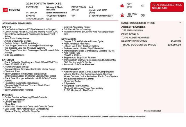 2024 Toyota RAV4 Hybrid XSE AWD - 23007621 - 2