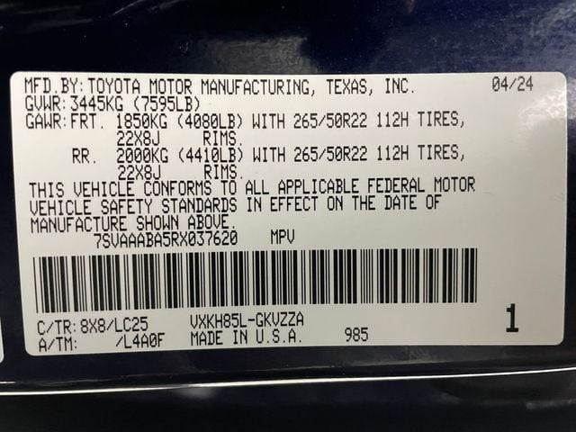 2024 Toyota Sequoia Capstone 4WD - 23012635 - 61